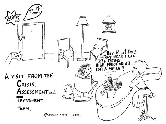 Cartoon - A visit from the CAT Team 
