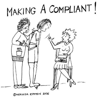  Cartoons on Making A Compliant   Cartoon By Merinda Epstein