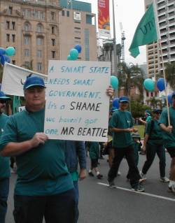Teacher protests Labor policies