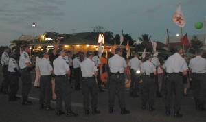 Police blockading McDonalds at Sunset