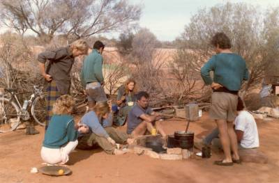 Photo: cyclists camp