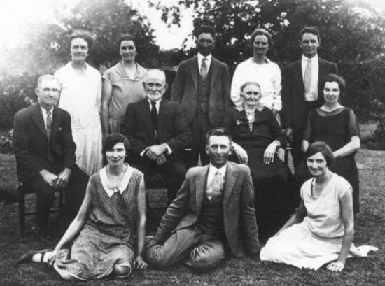 Heinrich and Elizabeth Englart with children at Golden Wedding 1930.