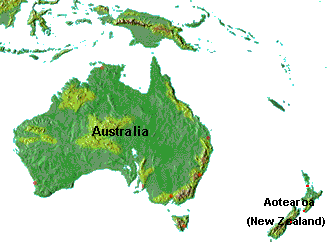 Oceania MAP: Select a region