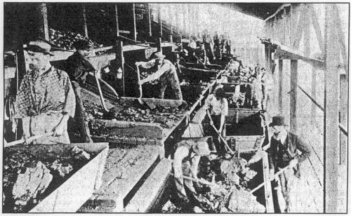 Screens at a Newcastle Colliery