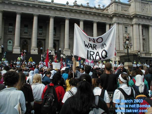 Students rally outside Parliament House