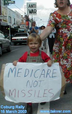 Toddler with placard