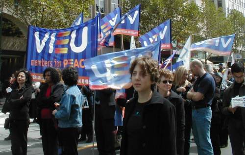 Trade unionists march for peace