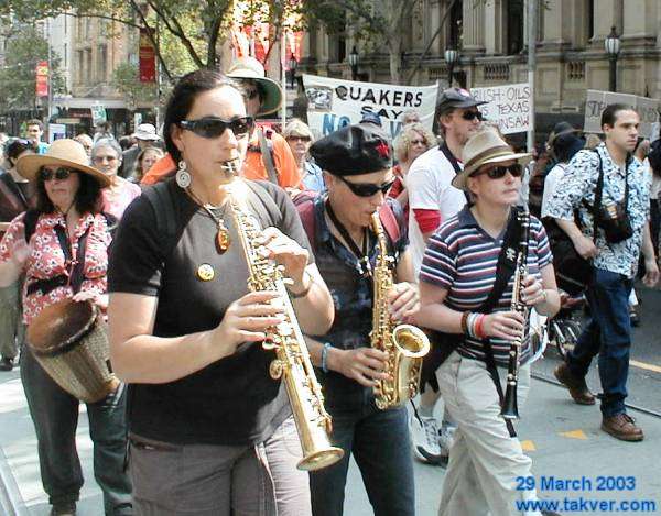 Some of the musicians on the march