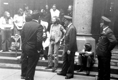 Gay Protest - steps of the Sydney GPO