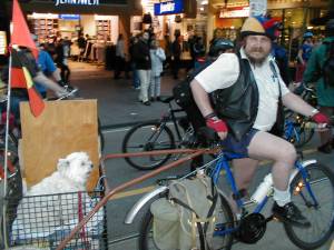 Takver and Hamish at Melbourne Critical Mass