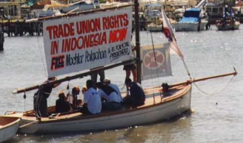 Picture: Trade union rights in Indonesia Banner 