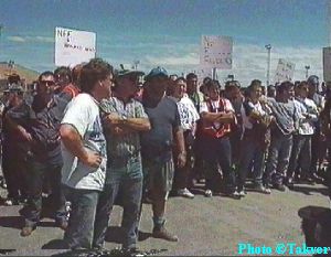 Picture: Picket at Webb Dock