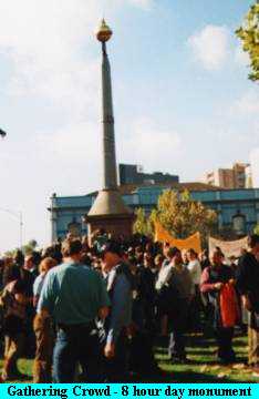 Picture: Gathering Crowd - 8 hour day monument