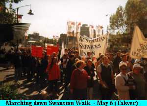 Picture: Marching down Swanston Walk