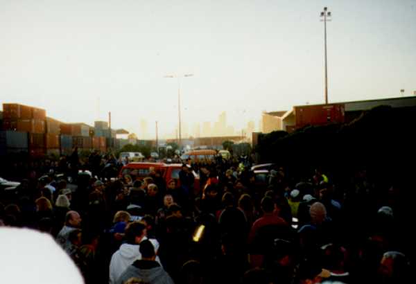 Picture: East Swanson Dock Picket 6.30am 18 April