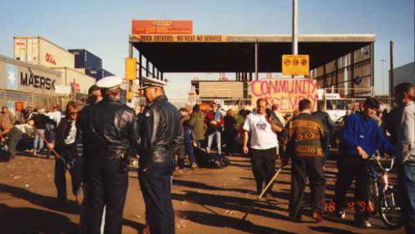 Picture: East Swanson Dock Picket 9.30am 18 April