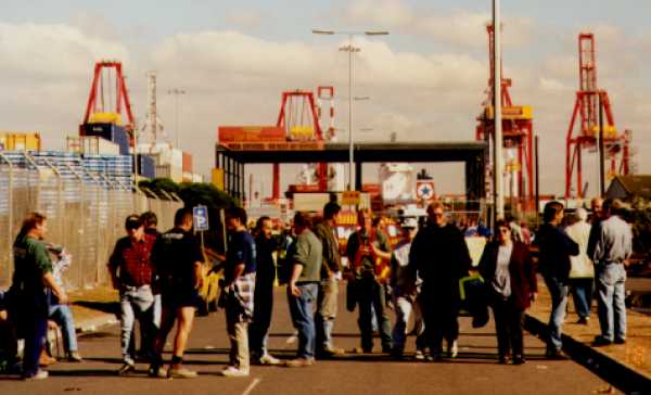 Picture: East Swanson Dock Picket 10.30am 18 April